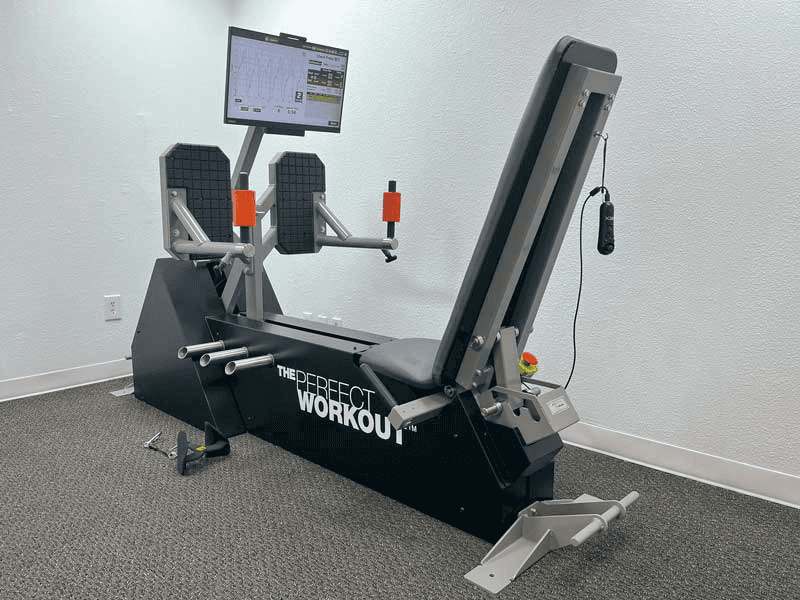 Custom workout equipment that was built for slow-motion strength training